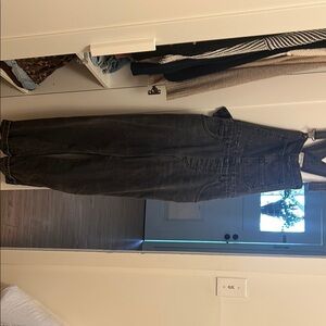 Black Denim Overalls